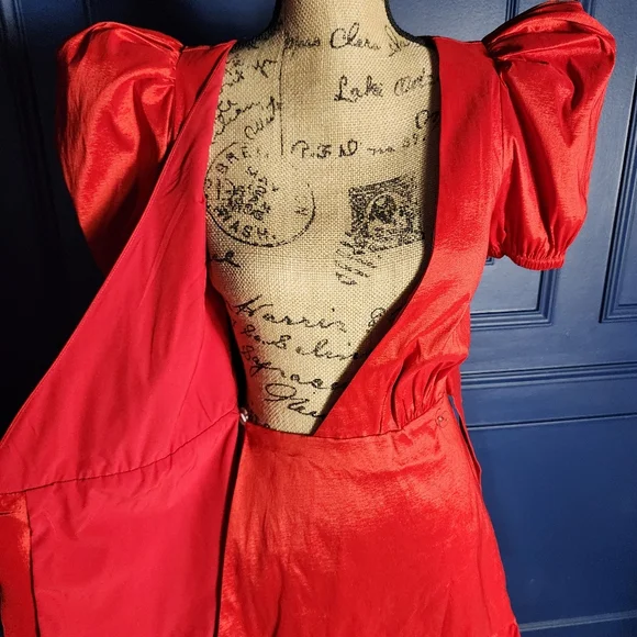 NEW Lovers + Friends Red "Ella" Mini Wrap Dress - Picture 6 of 16